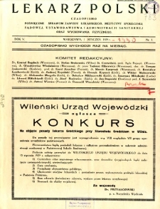 Lekarz Polski 1929 R.5 nr 1