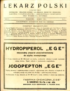 Lekarz Polski 1929 R.5 nr 3