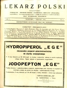 Lekarz Polski 1929 R.5 nr 4
