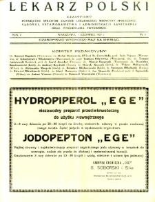 Lekarz Polski 1929 R.5 nr 6
