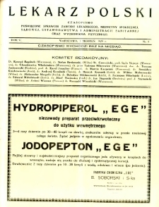 Lekarz Polski 1929 R.5 nr 8