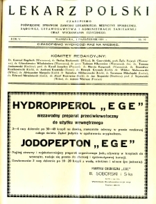 Lekarz Polski 1929 R.5 nr 10
