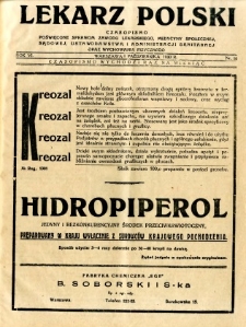Lekarz Polski 1930 R.6 nr 10