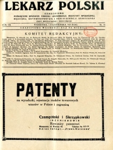 Lekarz Polski 1931 R.7 nr 10