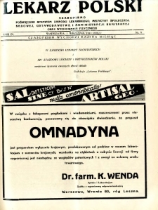 Lekarz Polski 1933 R.9 nr 9