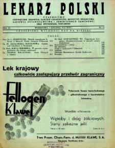 Lekarz Polski 1933 R.9 nr 12