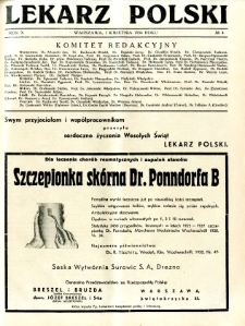 Lekarz Polski 1934 R.10 nr 4