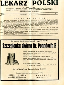Lekarz Polski 1934 R.10 nr 7