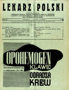 Lekarz Polski 1935 R.11 nr 1