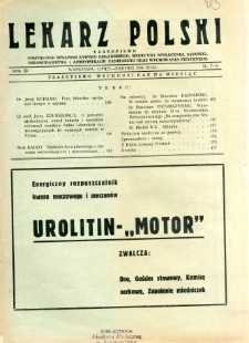 Lekarz Polski 1938 R.14 nr 7-8