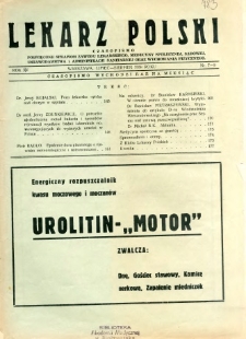 Lekarz Polski 1938 R.14 nr 7-8