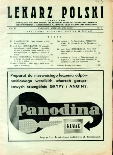 Lekarz Polski 1938 R.14 nr 9