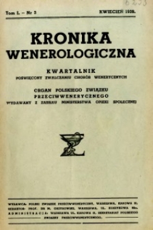 Kronika Wenerologiczna 1939 R.1 nr 3