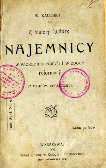 Najemnicy w wiekach średnich i w epoce reformacji : (z dziejów socjalizmu) : z historji kultury