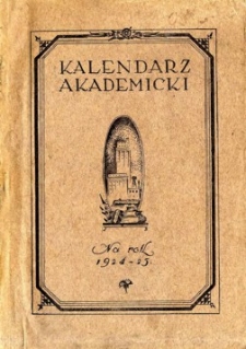 Kalendarz akademicki na rok 1924/25