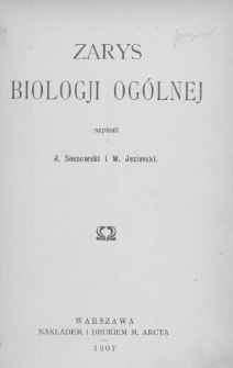Zarys biologji og&oacute;lnej