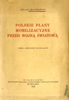 Polskie plany mobilizacyjne przed wojną światową