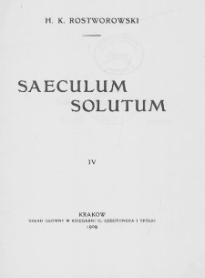 Saeculum solutum. [T.] 4