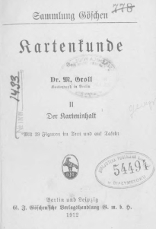Kartenkunde. 2, Der Karteninhalt