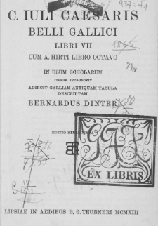 Belli Gallici libri VII cum A. Hirti libro octavo in sum scholarum