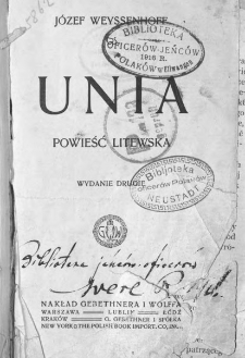 Unia : powieść litewska