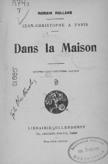 Jean Christophe a Paris. 7, Dans la Maison