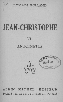 Jean Christophe. 6, Antoinette