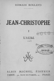 Jean Christophe. 1, L'Aube
