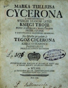 O powinnosciach wszech stan&oacute;w Ludzi, Księgi Troje [...]