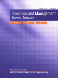 Ekonomia i Zarządzanie : Kwartalnik Wydziału Zarządzania. T. 8 nr 2