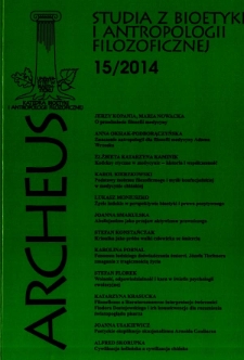 Archeus : studia z bioetyki i antropologii filozoficznej. T. 15