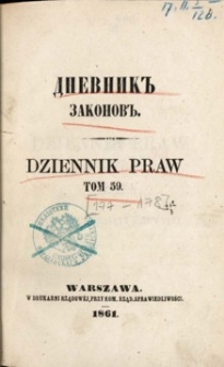 Dziennik praw Królestwa Polskiego. T. 59, nr 177-178
