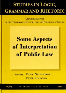 Some aspects of interpretation of public law