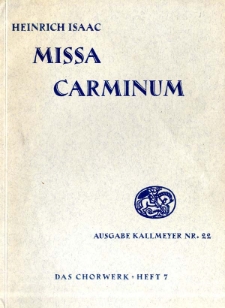 Missa Carminum.