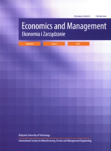 Ekonomia i Zarządzanie : Kwartalnik Wydziału Zarządzania. T. 8 nr 3