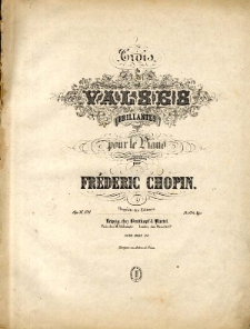 Grande valse brillante : pour le piano : op. 34