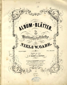 Album-bl&auml;tter, 3 Pianofortest&uuml;ske.Alnum-bl&auml;tter, 3 Pianofortest&uuml;ske.