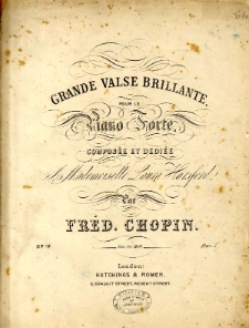 Grande valse brillante : pour le Piano Forte, Op.18.