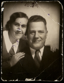 Leokadia i Edward Hiżyccy (rodzice Anny Kalinowskiej), 1938 r.