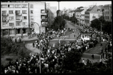 Pochód ul. Lipową, Białystok, lata 80. XX w.