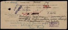 Zaświadczenie o wykonywanej przez Józefa Koszewskiego pracy, wystawione przez Isaaka Perela, Białystok, 1931 r.