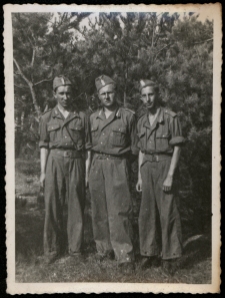 Jerzy Koszewski jako junak 48. Brygady Powszechnej Organizacji "Służba Polsce", okolice Skierniewic, 1951 r.