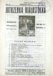 Jutrzenka Białostocka 1937, R.10, nr 9 (wrzesień)
