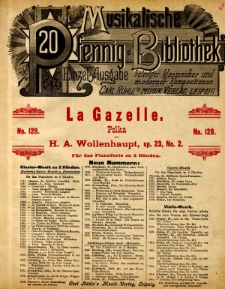 La gazelle : polka : op. 23 nr 2 : für das Pianoforte zu 2 Händen.