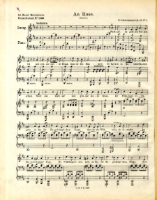An Rose, f&uuml;r tiefe Stimme : Op. 15 No 1.