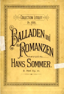 Balladen und Romanzen : f&uuml;r eine mittlere stimme. 2. Heft Op. 11