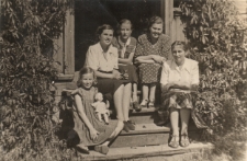 Na werandzie, ul. Poprzeczna 2, Białystok, lata 50. XX w.