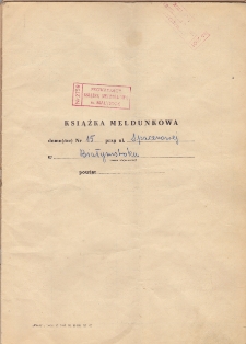 Książka meldunkowa domu przy ul. Spacerowej 15, Białystok, XX w.