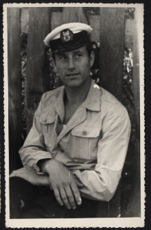 J&oacute;zef Czołpiński w ogrodzie, lata 60. XX w.