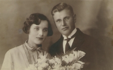 Portret ślubny Juliana i Ludwiki Popławskich, 1928 r.